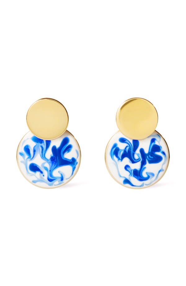 アナルイサ レディース アクセサリー ピアス・イヤリング ミニ Ana Luisa Enamel Earrings - Mini Kinoko Marble Gold ゴールド|ReVida 店