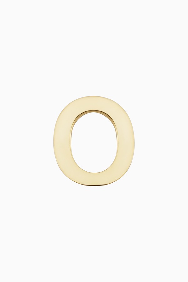 オラディナ レディース アクセサリー ピアス・イヤリング Oradina 14K Gold Initial Reaction Single Stud Letter O ゴールド|ReVida 店