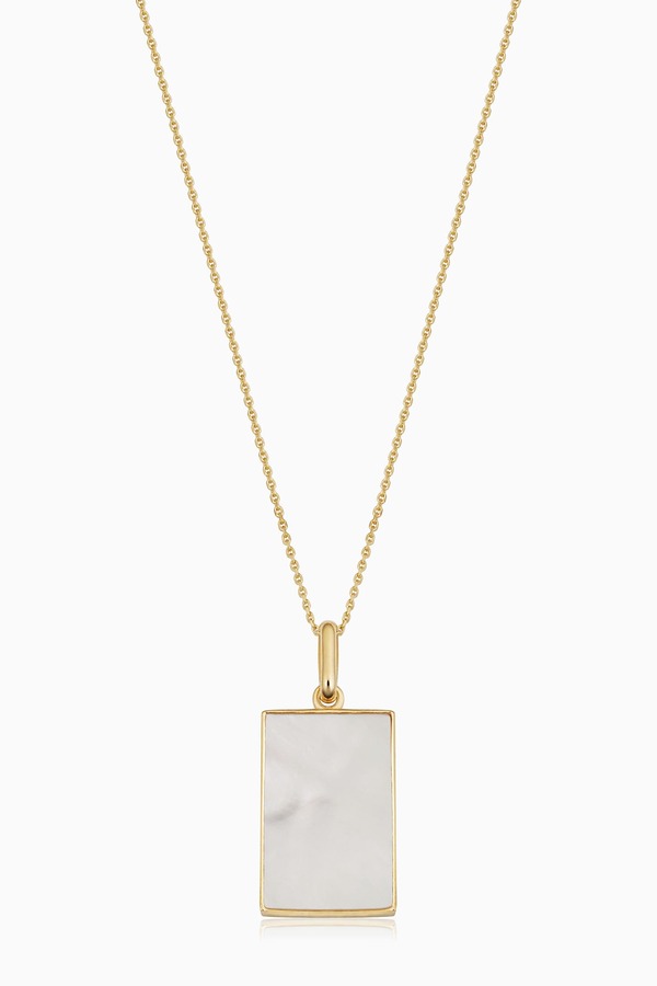 オラディナ レディース アクセサリー ネックレス・チョーカー レース Oradina 14K Gold Tag Me Pendant Necklace Gold - Mother Of Pearl パール|ReVida 店