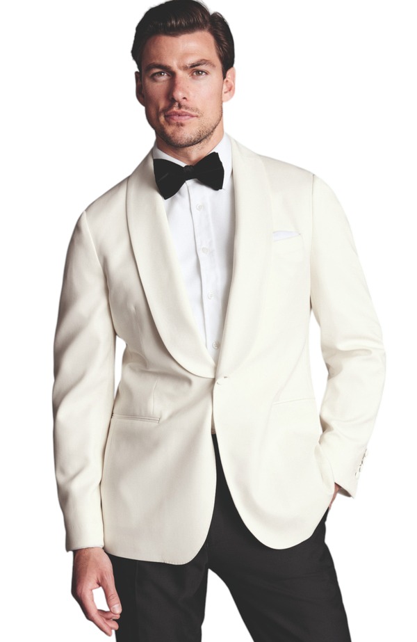 チャールズティリット メンズ アウター 上衣・上衣 Charles Tyrwhitt Dinnerwear Jacket Ivory 象牙色