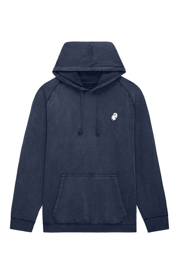 ダリックス メンズ アウター パーカー・スウェット Dalix Ghost Mens Mineral Washed Hoodie Denim Blue デニム|ReVida 店