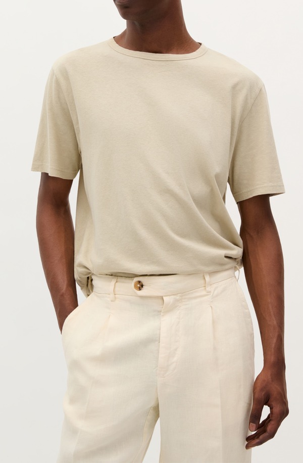 スカルパーズ メンズ トップス Tシャツ リネン Scalpers Country Linen Tee Light khaki|ReVida 店