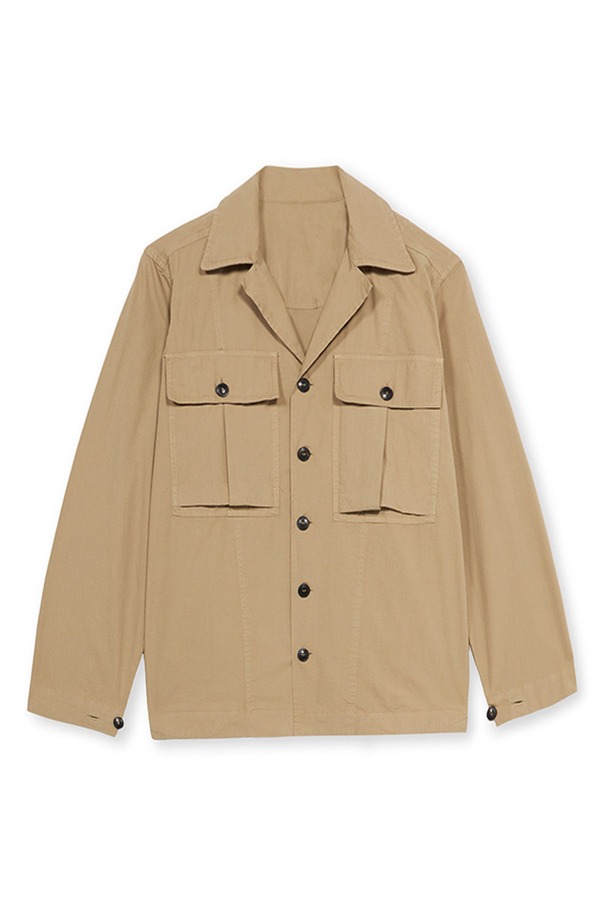 フォルテラ メンズ アウター ジャケット・ブルゾン シャツ コットン Fortela Oversize Cotton Twill Shirt Camel キャメル｜ReVida 店 49,680円