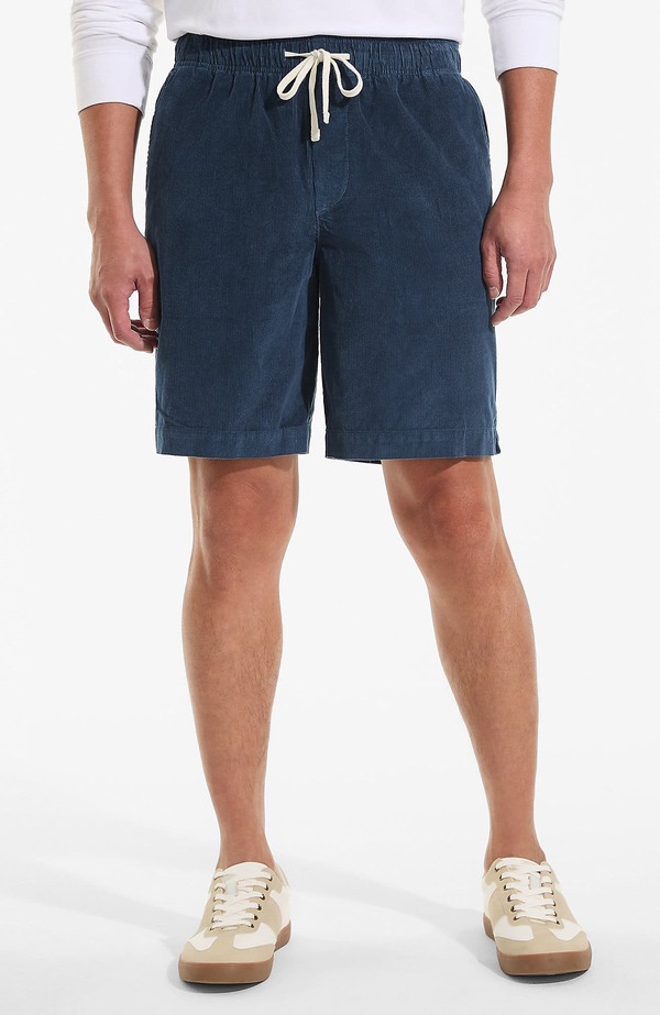 ランズエンド メンズ ボトムス ハーフパンツ・ショーツ ショートパンツ Lands' End 9" Pull On Deck Shorts Deep Ocean｜ReVida 店