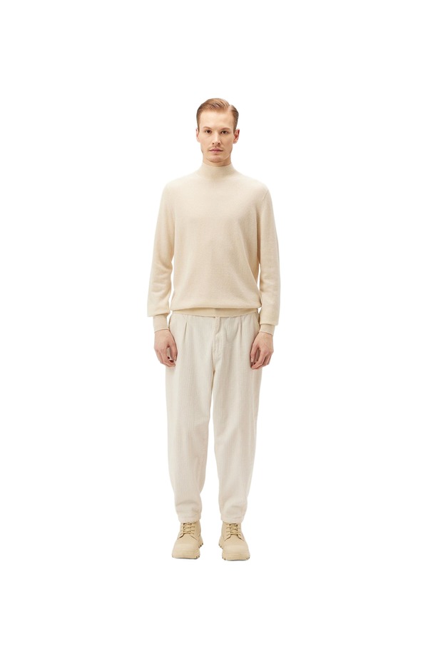 ゴビ カシミヤ メンズ アウター パーカー・スウェット モックネック セーター Gobi Cashmeressential Mock Neck Cashmere Sweater Off White オフホワイト|ReVida 店