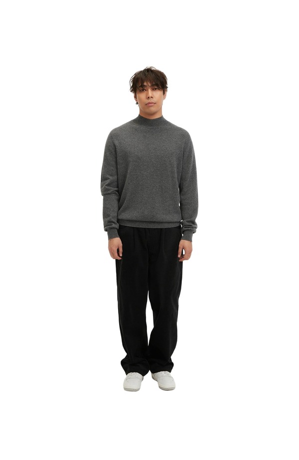 ゴビ カシミヤ メンズ アウター パーカー・スウェット モックネック セーター Gobi Cashmeressential Mock Neck Cashmere Sweater Plum Kitten プラム｜ReVida 店