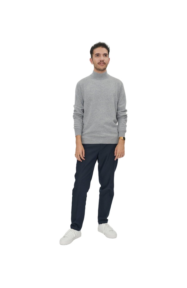 ゴビ カシミヤ メンズ アウター パーカー・スウェット モックネック セーター Gobi Cashmeressential Mock Neck Cashmere Sweater Vapor Blue ブルー｜ReVida 店
