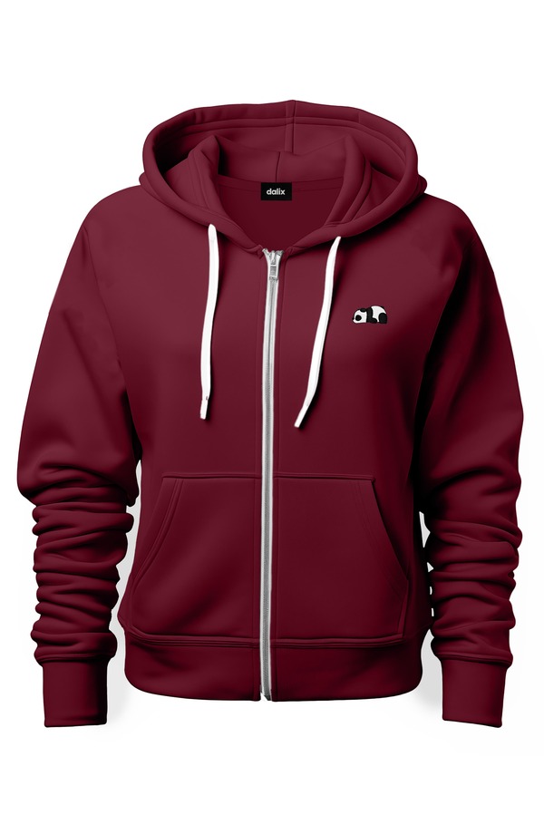 ダリックス メンズ アウター パーカー・スウェット Dalix Panda Zip Hoodie Maroon マルーン｜ReVida 店