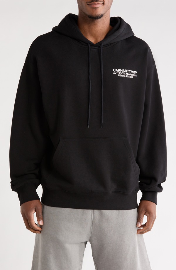 カーハート メンズ アウター パーカー・スウェット コットン Carhartt Work In Progressean Hamilton Oversize Cotton Hoodie Black ブラック｜ReVida 店 37,570円