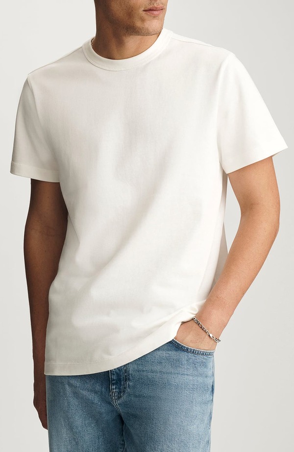 マーヴィ ジーンズ メンズ トップス Tシャツ クルーネック コットン Mavi Jeans Antique White Cotton Crewneck T-Shirt Antique White ホワイト|ReVida 店
