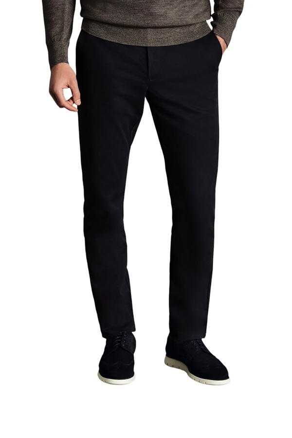 チャールズティリット メンズ ボトムス カジュアルパンツ スリムフィット Charles Tyrwhitt Slim Fit Ultimate Non-Iron Chino Navy ネイビー｜ReVida 店