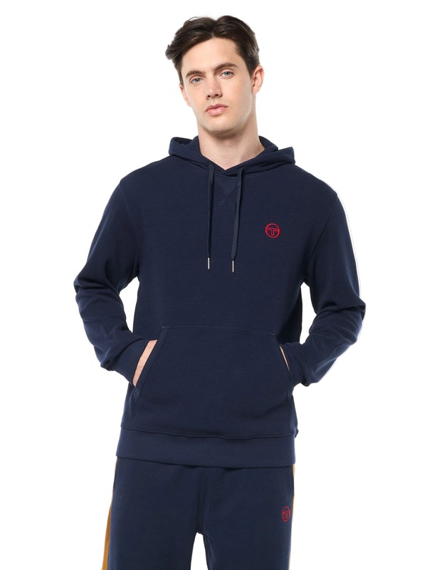 セルジオタッキーニ メンズ アウター パーカー・スウェット Sergio Tacchini Grafico Hoodie Maritime Blue ブルー｜ReVida 店