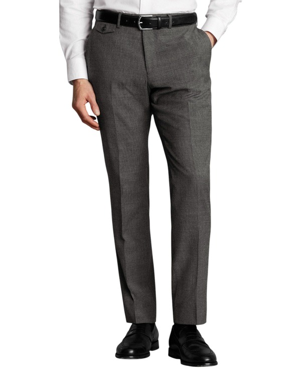 チャールズティリット メンズ ボトムス カジュアルパンツ ウール Charles Tyrwhitt Stretch Wool Trousers Dark Grey グレー|ReVida 店