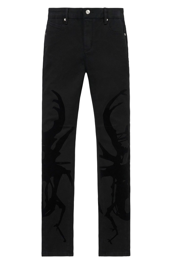 アールティーエー メンズ ボトムス デニムパンツ ジーンズ グラフィック RtA Bryant Graphic Skinny Jeans Black Beetle ブラック|ReVida 店