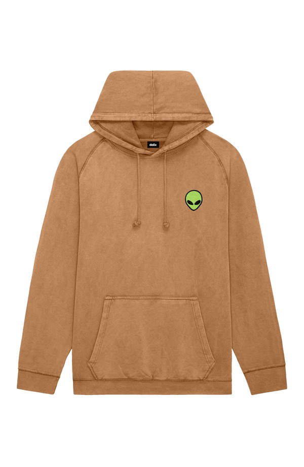 ダリックス メンズ アウター パーカー・スウェット Dalix Alien Midweight Mineral Washed Hoodie Camel キャメル｜ReVida 店