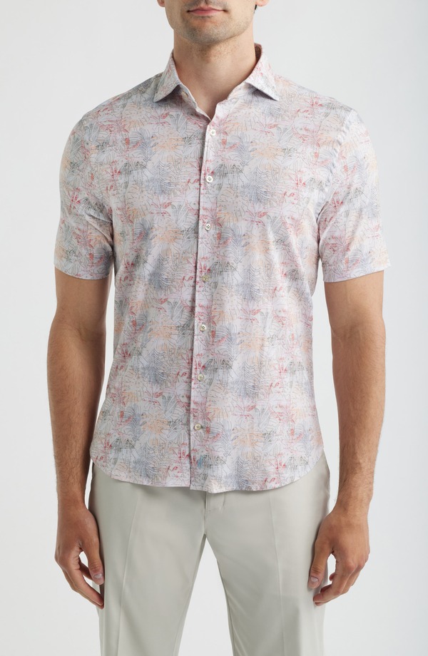 ジョニー オー メンズ トップス シャツ johnnie-O Guffey Short Sleeve Button-Up Shirt Khaki カーキ｜ReVida 店