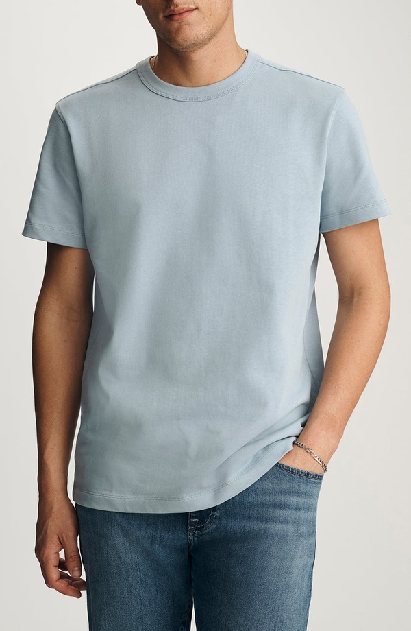 マーヴィ ジーンズ メンズ トップス Tシャツ クルーネック コットン Mavi Jeans Dusty Blue Cotton Crewneck T-Shirt Dusty Blue ブルー|ReVida 店