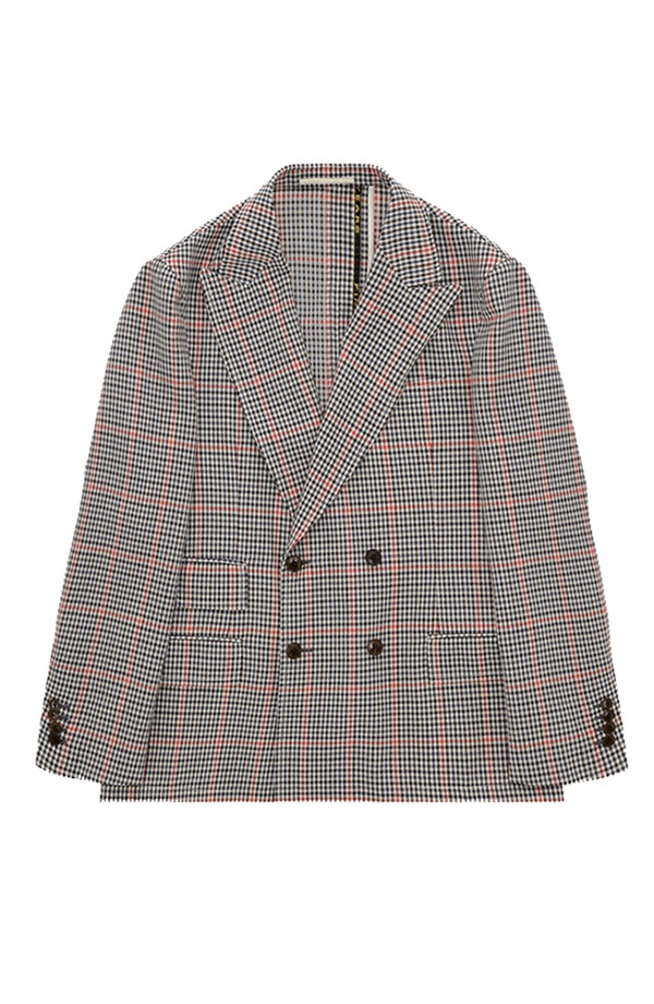 フォルテラ メンズ アウター ジャケット・ブルゾン ウール ブレザー Fortela Classic Wool Check Blazer Blue ブルー|ReVida 店