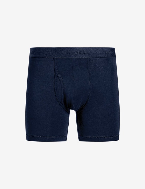 コマンドー メンズ アンダーウェア ボクサーパンツ Commando Essential Modal Relaxed Boxer Brief with Fly Dark Navy ネイビー|ReVida 店