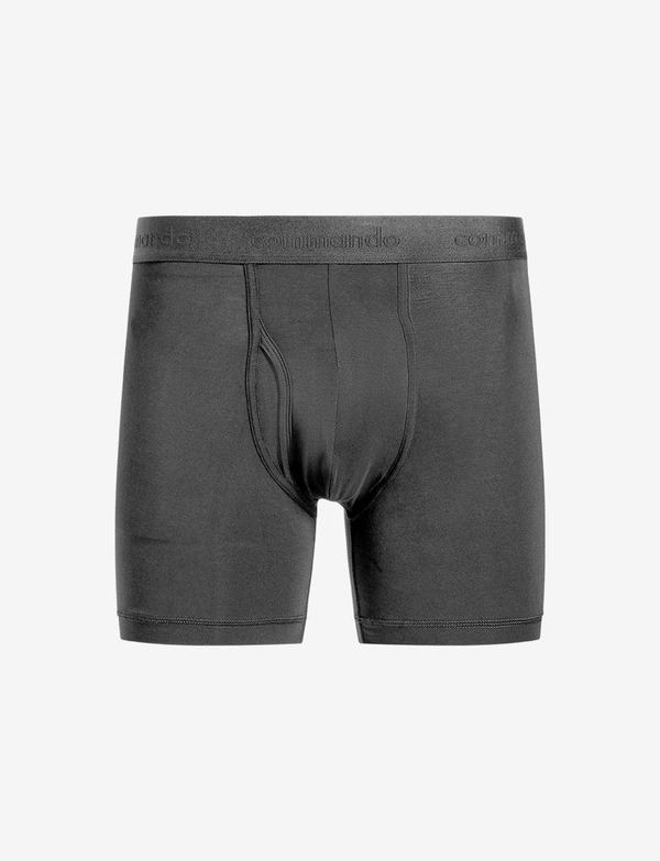 コマンドー メンズ アンダーウェア ボクサーパンツ Commando Essential Modal Relaxed Boxer Brief with Fly Titanium|ReVida 店