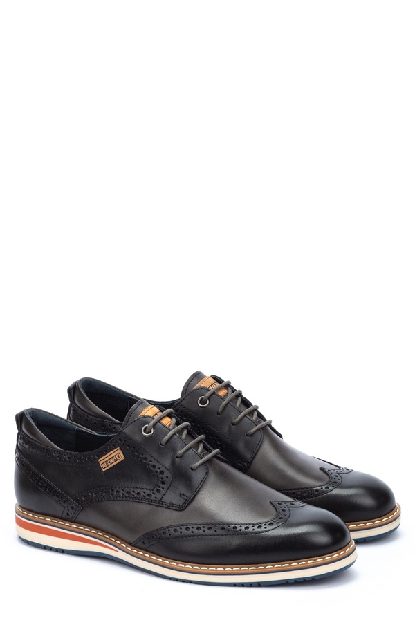 ピコリーノス メンズ シューズ ウィングチップ ダービー PIKOLINOS Avila Wingtip Derby Black ブラック|ReVida 店