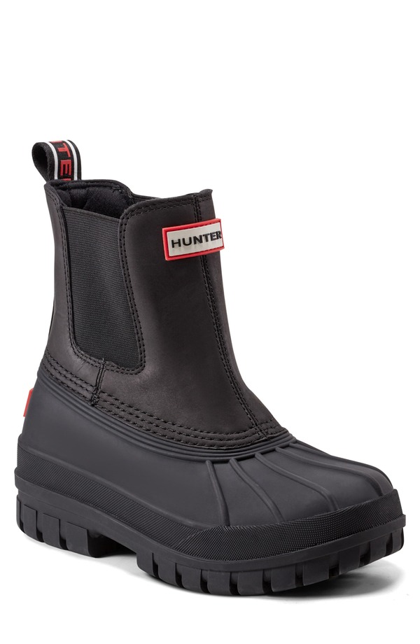 山立ち メンズ シューズ ブーツ・レインブーツ Hunter Suffolk Waterproof Insulated Boot Black/ Black 黒いこと