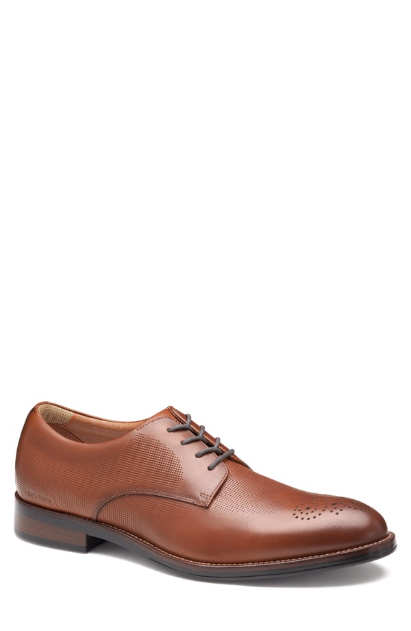 ジョンストンアンドマーフィー メンズ シューズ ダービー Johnston & Murphy Copley XC+ Waterproof Plain Toe Derby Cognac Waterproofull Grain|ReVida 店