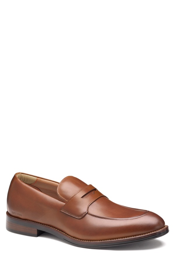 ジョンストンアンドマーフィー メンズ シューズ ローファー Johnston & Murphy Copley XC+ Waterproof Penny Loafer Cognac Waterproofull Grain｜ReVida 店