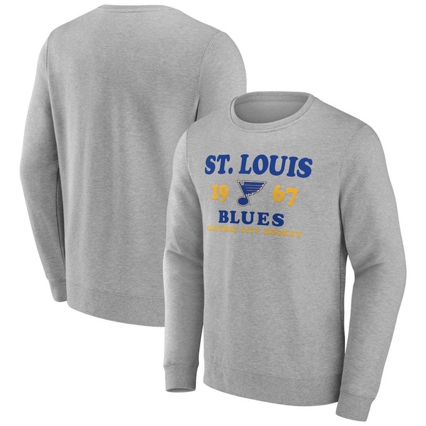 ファナティクス メンズ アウター パーカー・スウェット シャツ Men's Fanatics Branded Heather Charcoal St. Louis Blues Fierce Competitor Pullover Sweatshirt Charcoal チャコール|ReVida 店