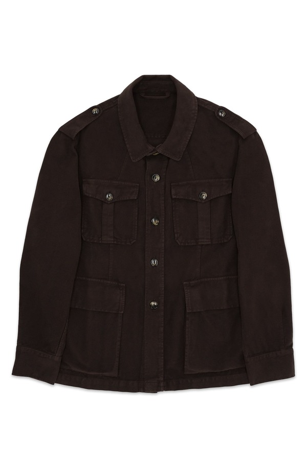 フォルテラ メンズ アウター ジャケット・ブルゾン Fortela Sahariana Moleskin Jacket Brown ブラウン｜ReVida 店
