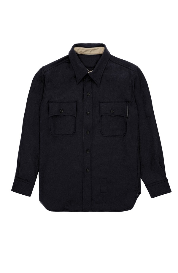 フォルテラ メンズ アウター ジャケット・ブルゾン シャツ Fortela CPO 2.0 Military Overshirt Blue ブルー|ReVida 店
