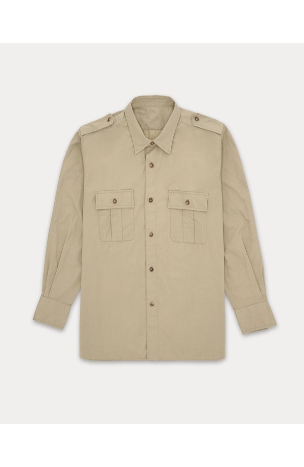 フォルテラ メンズ アウター 上衣・上衣 プルオーバー 綿織物 Fortela Sahara Cotton Overshirt Beige ベージュ