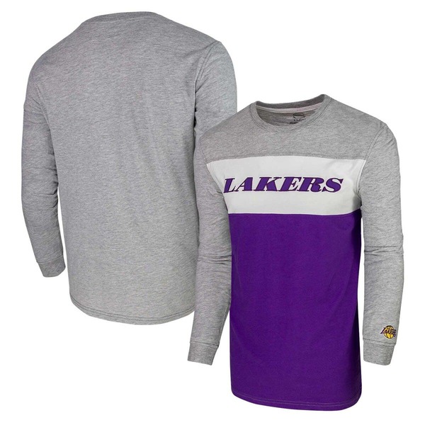 スタジアムエッセンシャルズ レディース アウター パーカー・スウェット プルオーバー Stadium Essentials Unisex Heather Gray Los Angeles Lakers Loge Long Sleeve T-Shirt Heather Gray 薄墨色