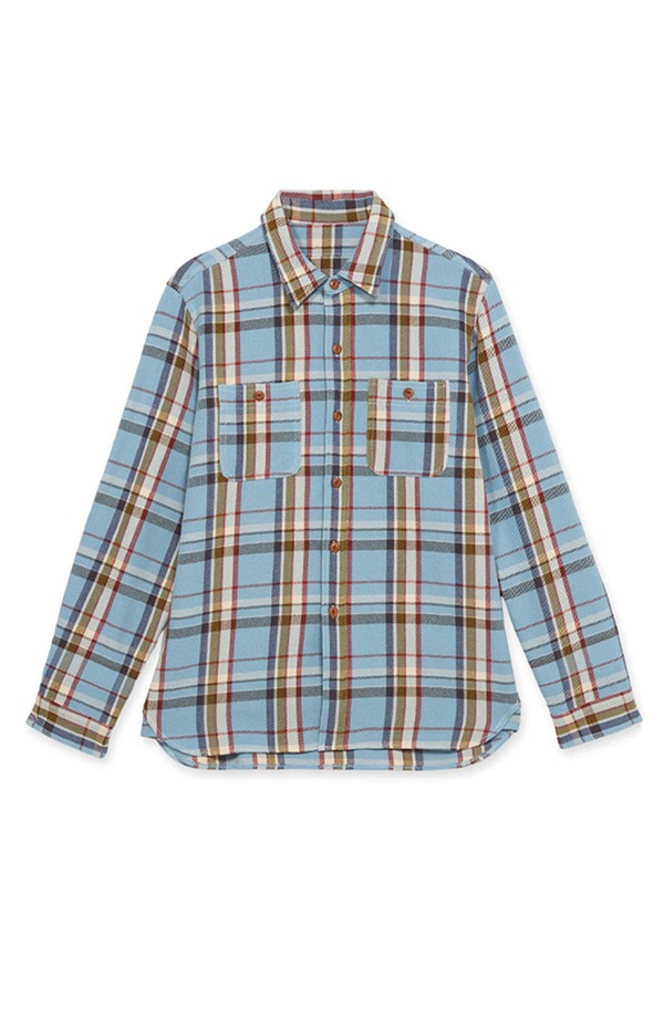 フォルテラ メンズ トップス シャツ Fortela Classicheck Shirt Light Blue ブルー｜ReVida 店