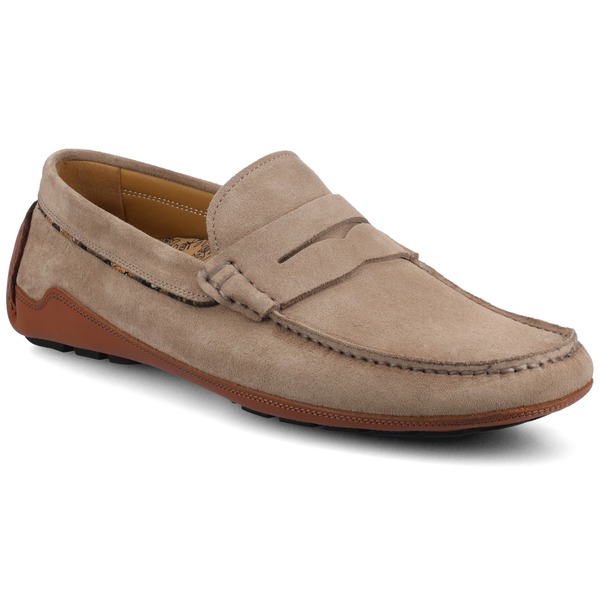 タフト メンズ シューズ TAFThe Luke Driver Moc Taupe/Suede トープ｜ReVida 店