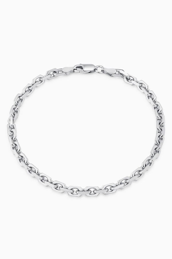 オラディナ メンズ アクセサリー ブレスレット・バングル・アンクレット キャップ Oradina Sterling Silver Captain Link Bracelet Sterling Silver シルバー|ReVida 店
