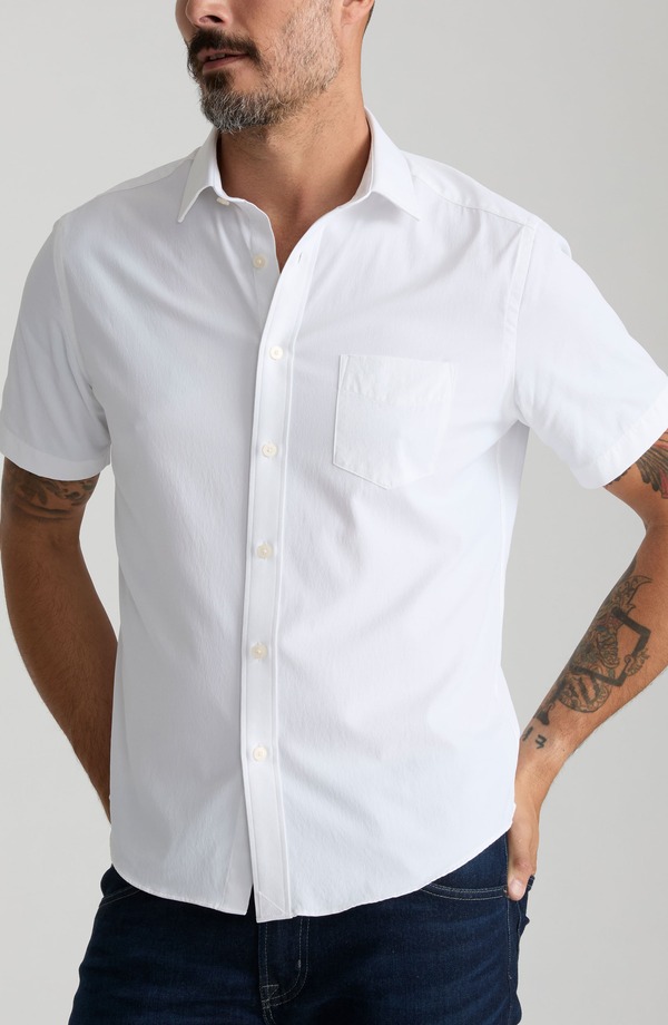 アンタックイット メンズ トップス シャツ UNTUCKit Gironde Short Sleeve Performance Button-Up Shirt White ホワイト|ReVida 店