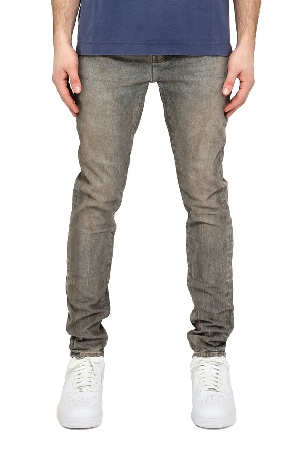 パープルブランド メンズ ボトムス デニムパンツ ジーンズ PURPLE BRAND Monterrico Mud Skinny Fit Jeans Light Indigo インディゴ｜ReVida 店
