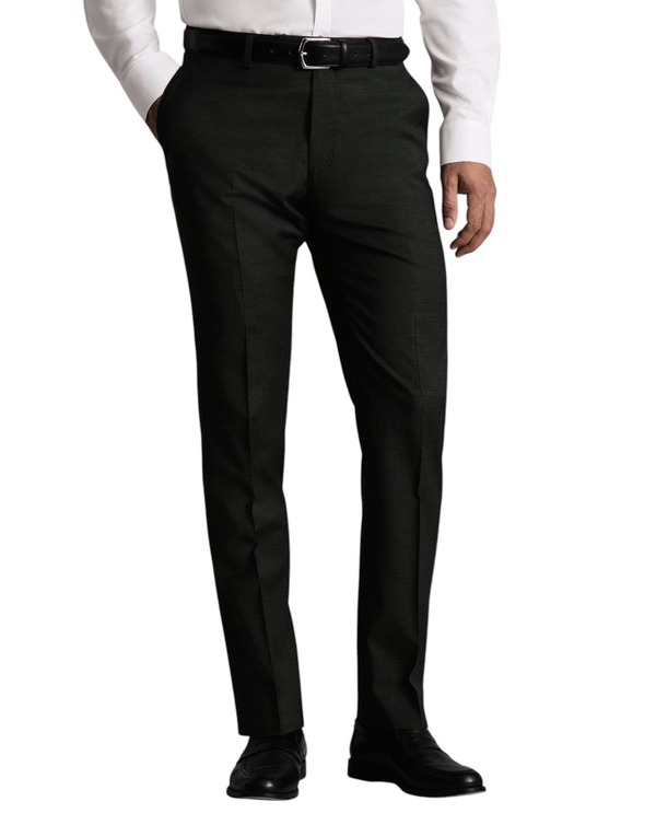 チャールズティリット メンズ ボトムス カジュアルパンツ スリムフィット Charles Tyrwhitt Puppytooth Slim Fitalian Suitrouser Forest Green グリーン|ReVida 店