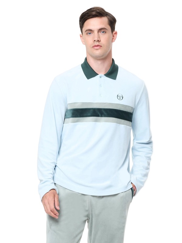 セルジオタッキーニ メンズ トップス ポロシャツ Sergio Tacchini Banda Velour Polo Baby Blue ブルー｜ReVida 店