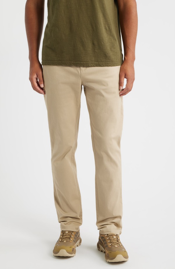 無償性 飛球 メンズ ボトムス 心地よいズボン下 Free Fly Anchor Stretch Twill Pants Desertan タン