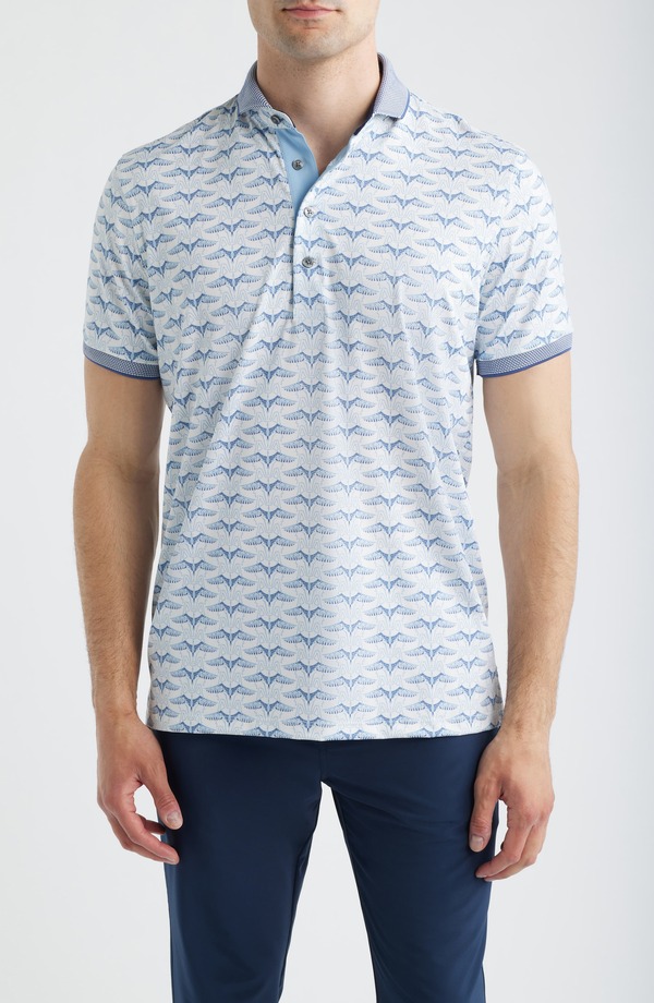 グレイソン メンズ トップス ポロシャツ Greyson Silver Stilt Performance Polo Arctic シルバー｜ReVida 店