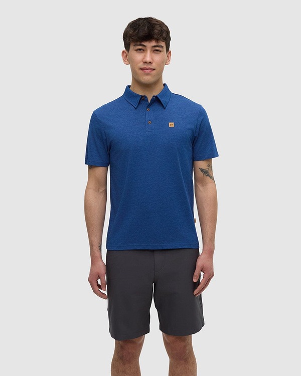 テンツリー メンズ トップス ポロシャツ tentree Astir Polo Nightfall Heather ヘザー|ReVida 店