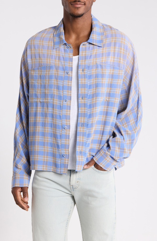 リプレゼント メンズ トップス シャツ Represent Santa Monica Flannel Button-Front Shirt Drift Blue ブルー｜ReVida 店 50,280円