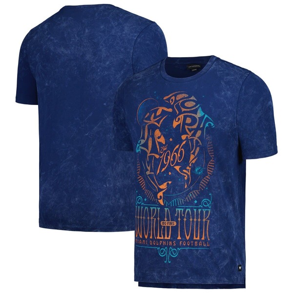 ザワイルドコレクティブ レディース トップス シャツ Unisex The Wild Collective Navy Miami Dolphins Tour Band T-Shirt Navy ネイビー|ReVida 店