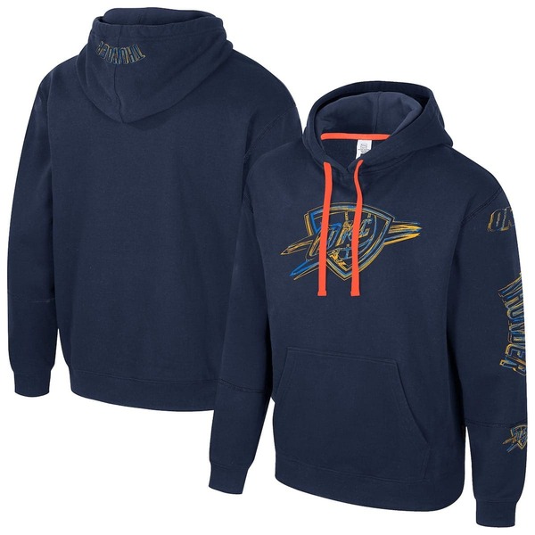 スタジアムエッセンシャルズ レディース アウター パーカー・スウェット Unisex Stadium Essentials Navy Oklahoma City Thunder Elementized Pullover Hoodie Navy ネイビー｜ReVida 店