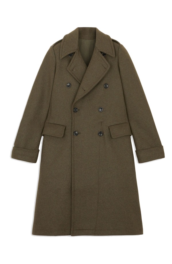 フォルテラ メンズ アウター ジャケット・ブルゾン ウール コート Fortela Balbo Double-Breasted Wool Coat Green グリーン｜ReVida 店