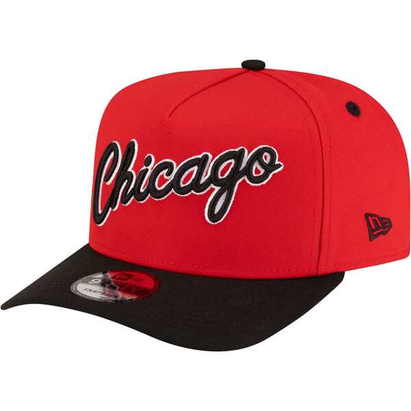ニューエラ メンズ アクセサリー 帽子 Men's New Era Red/Black Chicago Bulls 80s Throwback A-Frame 9FIFTY Snapback Hat Red レッド|ReVida 店