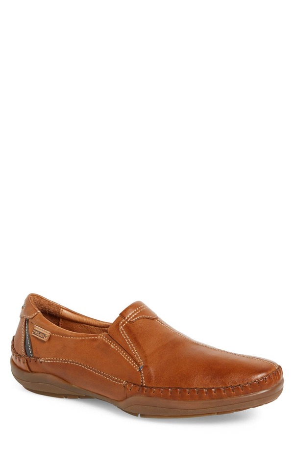 ピコリーノス メンズ シューズ PIKOLINOS 'San Telmo' Slip-On Brandy/ Navy Blue Leather ネイビー|ReVida 店