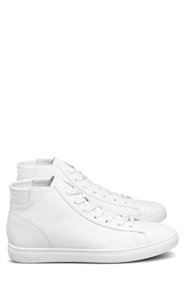 クラエ メンズ シューズ スニーカー CLAE Bradley Mid Sneaker Triple White Leather ホワイト